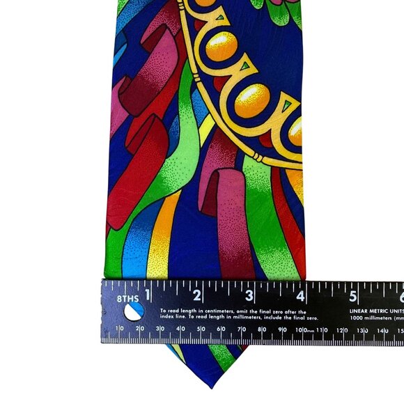 Ruch Limbaugh No Boundaries Collection r Multicolor Silk Tie Vibrant Pattern - Picture 7 of 7